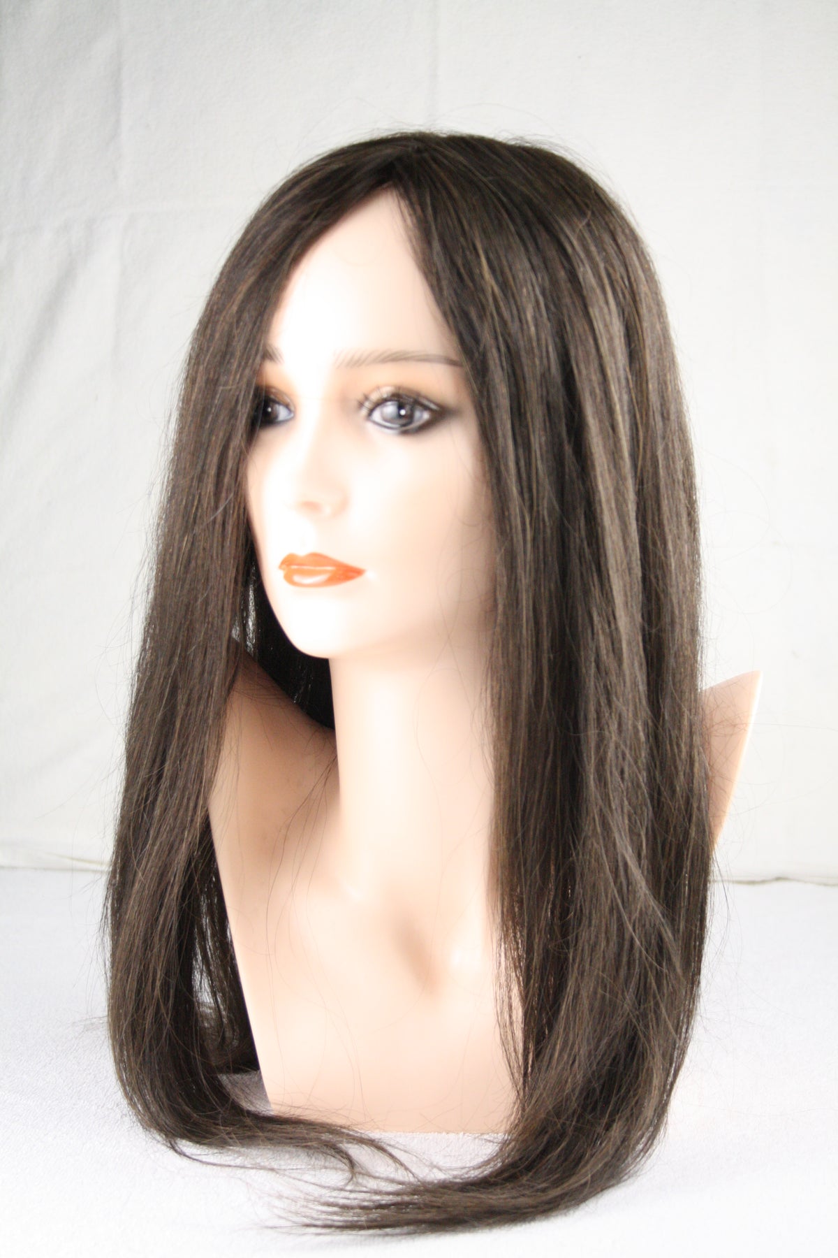 Monofilament mit Lacefront - Echthaar- Perücke -Rana