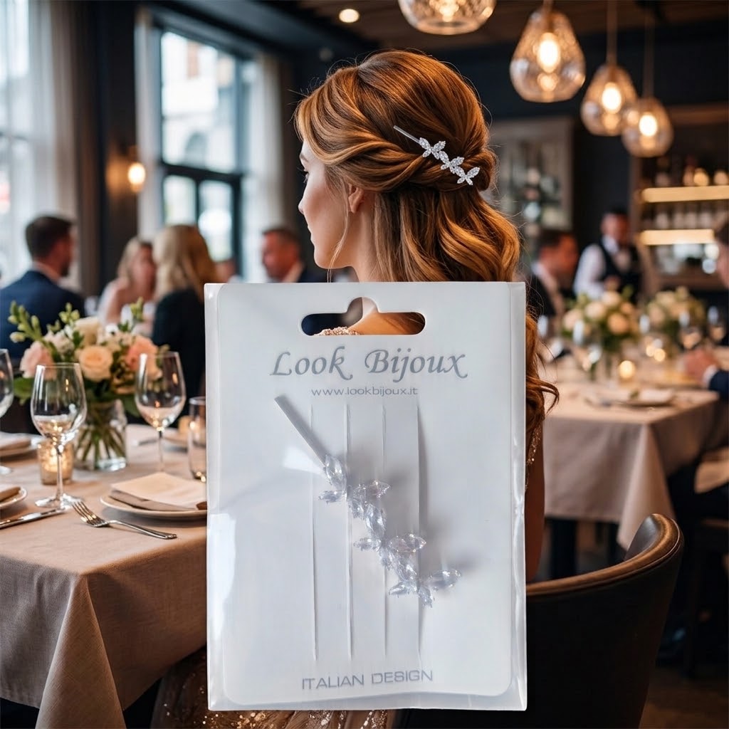 Elegantes Haarnadel mit Schmetterlingranke – Italian Design