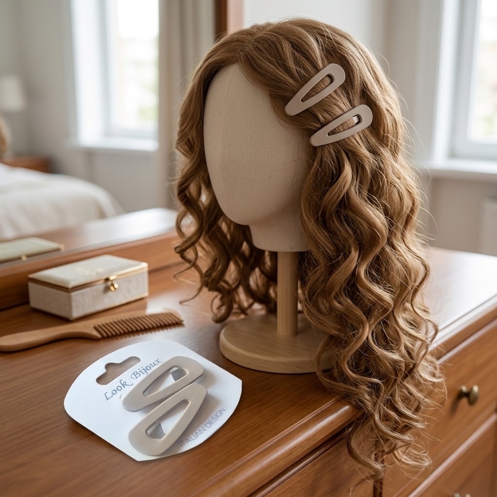 Elegantes 2er-Set: Matte Haarclips „Minimalist Chic“ – Italian Design