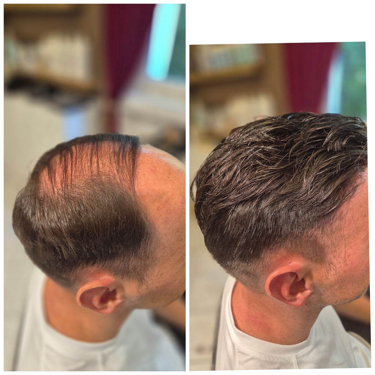 feines verschweißtes Monofilament - Netz-Haarsystem Mischhaar