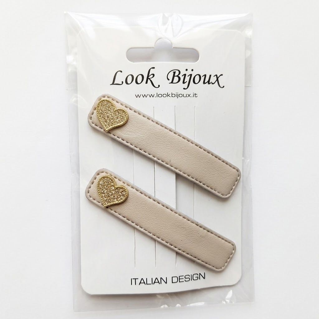Leder-Optik Haarclips – Italian Design