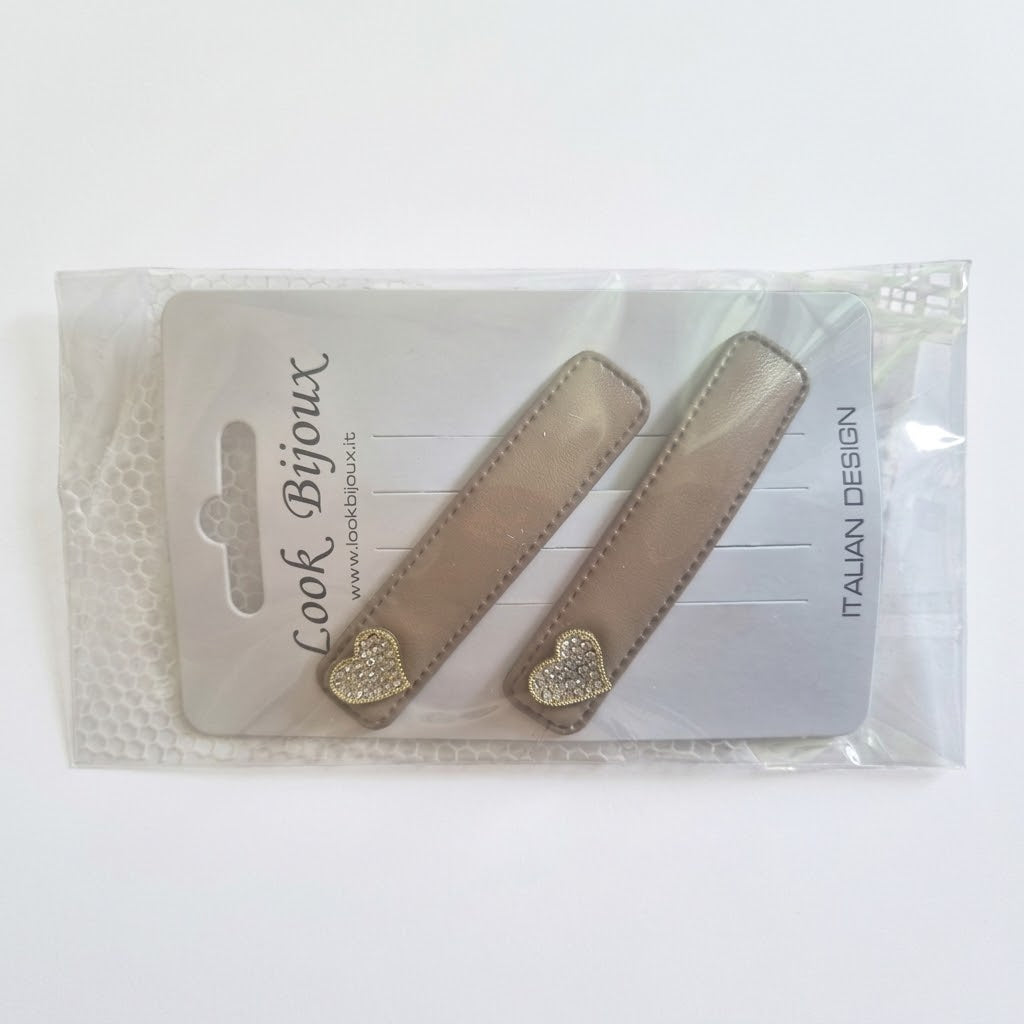 Leder-Optik Haarclips – Italian Design