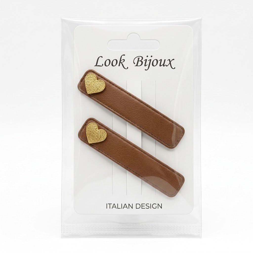 Fermagli per capelli effetto pelle – Design italiano