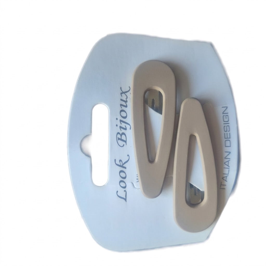 Elegantes 2er-Set: Matte Haarclips „Minimalist Chic“ – Italian Design
