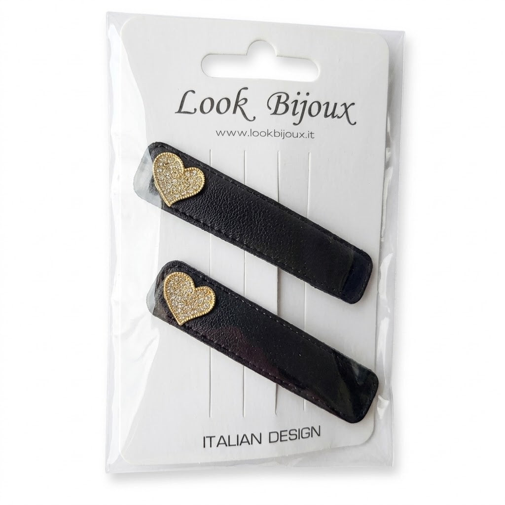 Leder-Optik Haarclips – Italian Design